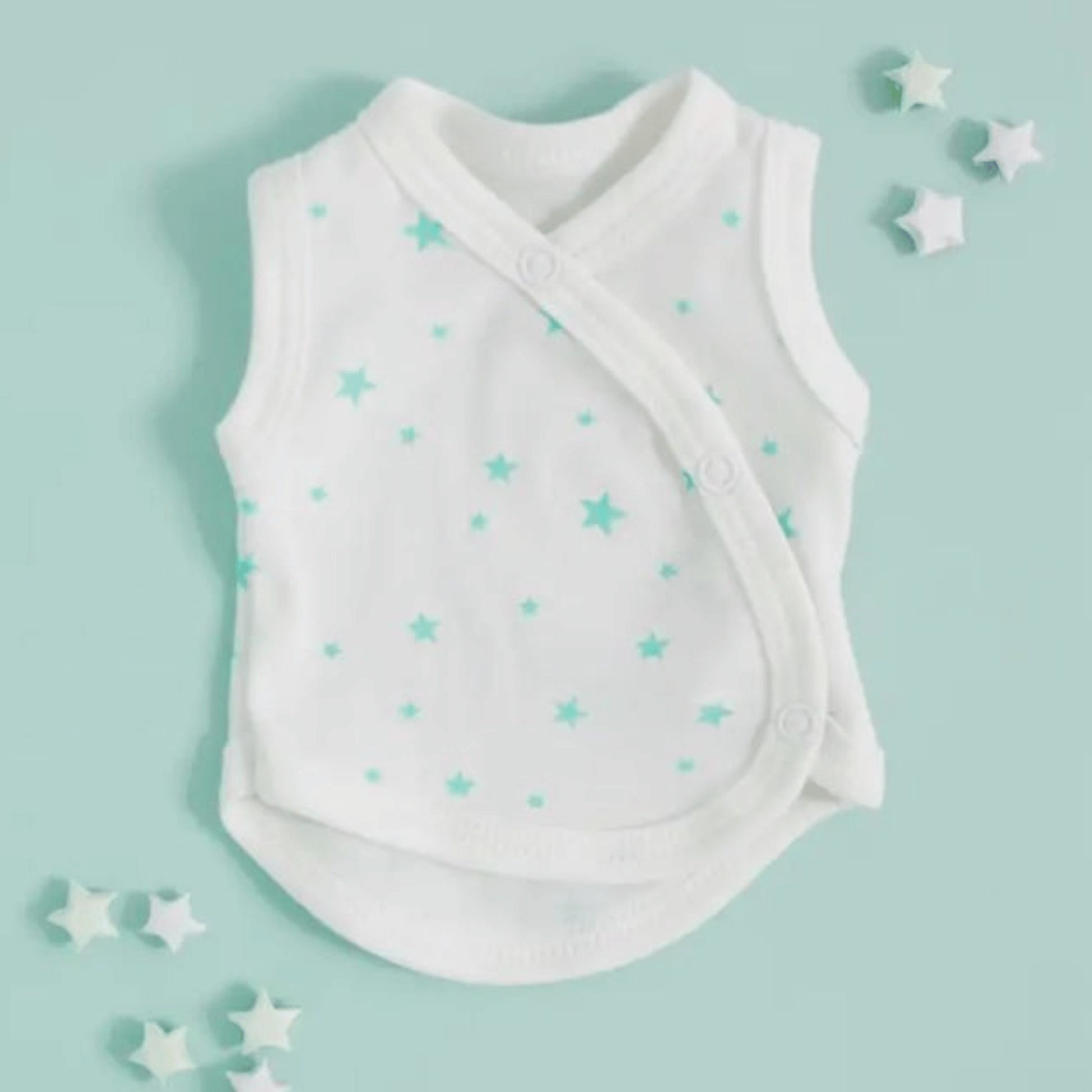 Mint Stars Premature Baby Incubator Vest