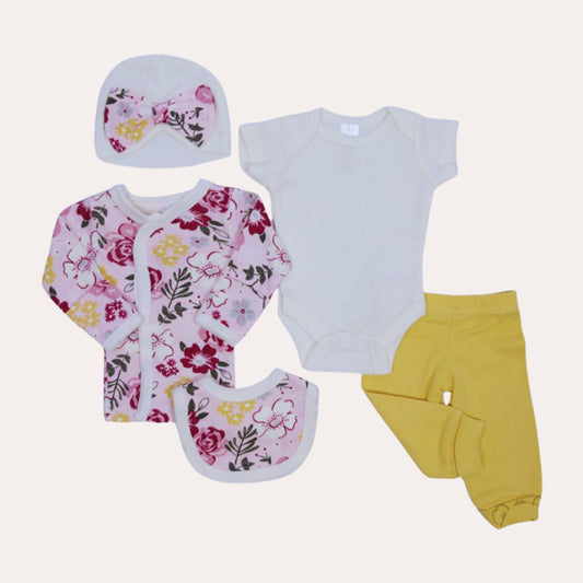 Tiny Baby 5 Piece Set Floral Separated